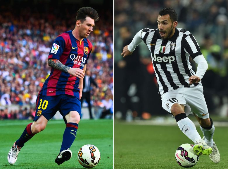 Lionel Messi, Lionel Messi Champions League, Lionel Messi Copa de Campeones, Carlos Tevez Juventus, Carlos Tevez