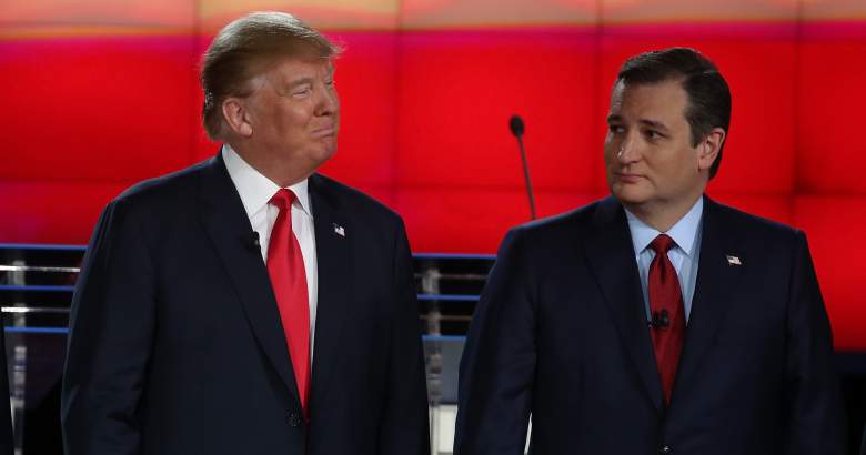 Donald Trump y Ted Cruz, visto aquí en Las Vegas, estan ganando de las polls del Partido Republicano. (Getty)