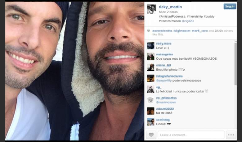 Ricky Martin publicó esta imagen junto a su ex Carlos González en 2015. (Instagram)
