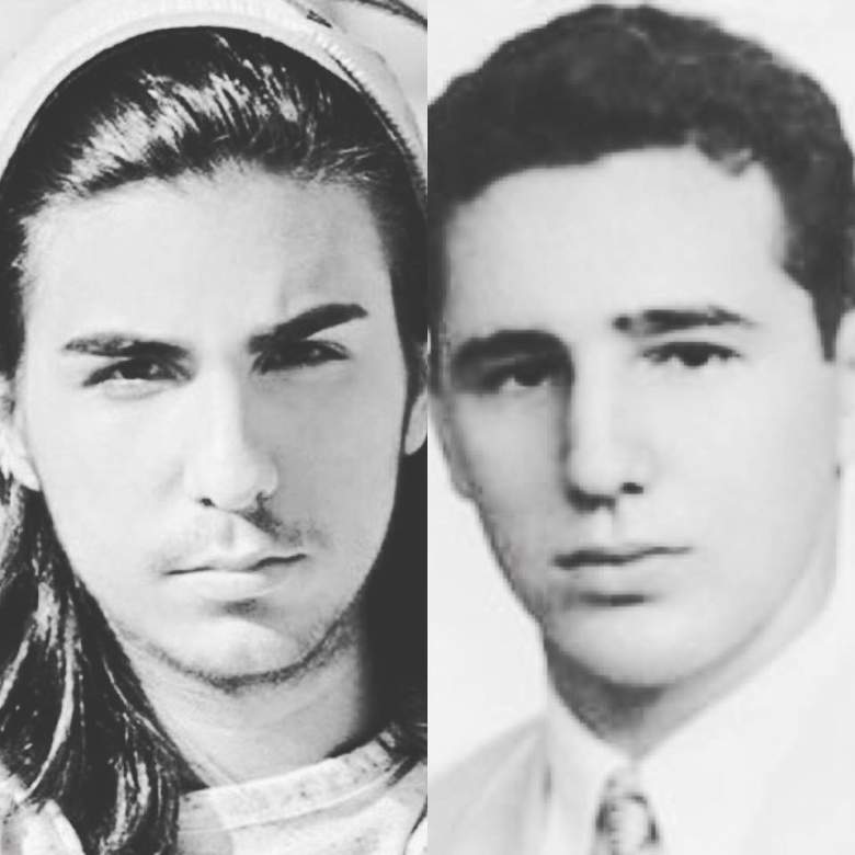 Tony Castro (izq.) es comparado con su abuelo Fidel Castro. (Facebook)