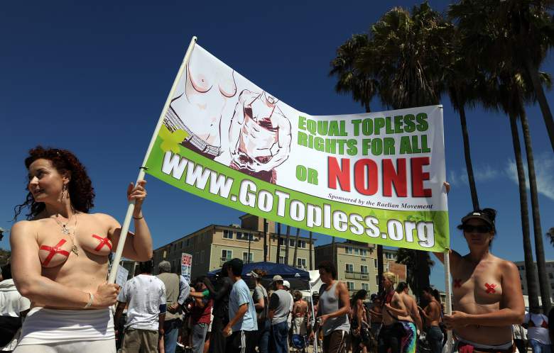 Día internacional del Topless en agosto de 2010. (Getty)