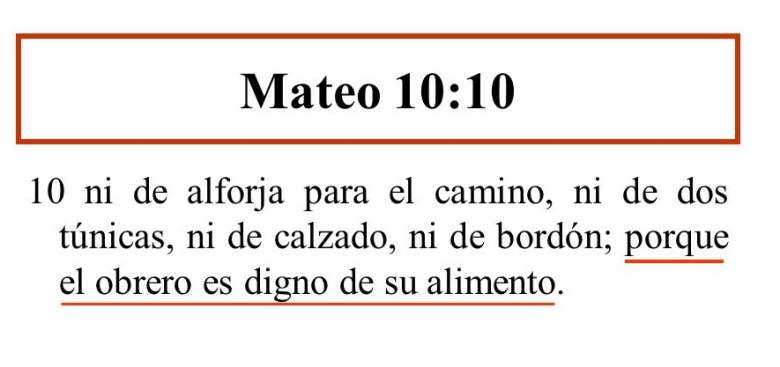 Mateo 10-10 versiculos de la biblia para compartir, Labor Day 2017