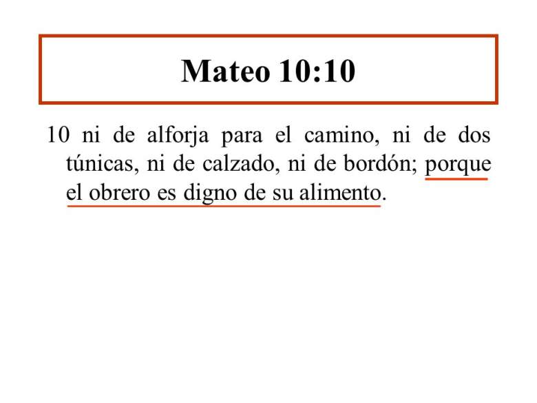 Mateo 10-10, versiculos de la Biblia para compartir en Labor Day 2019
