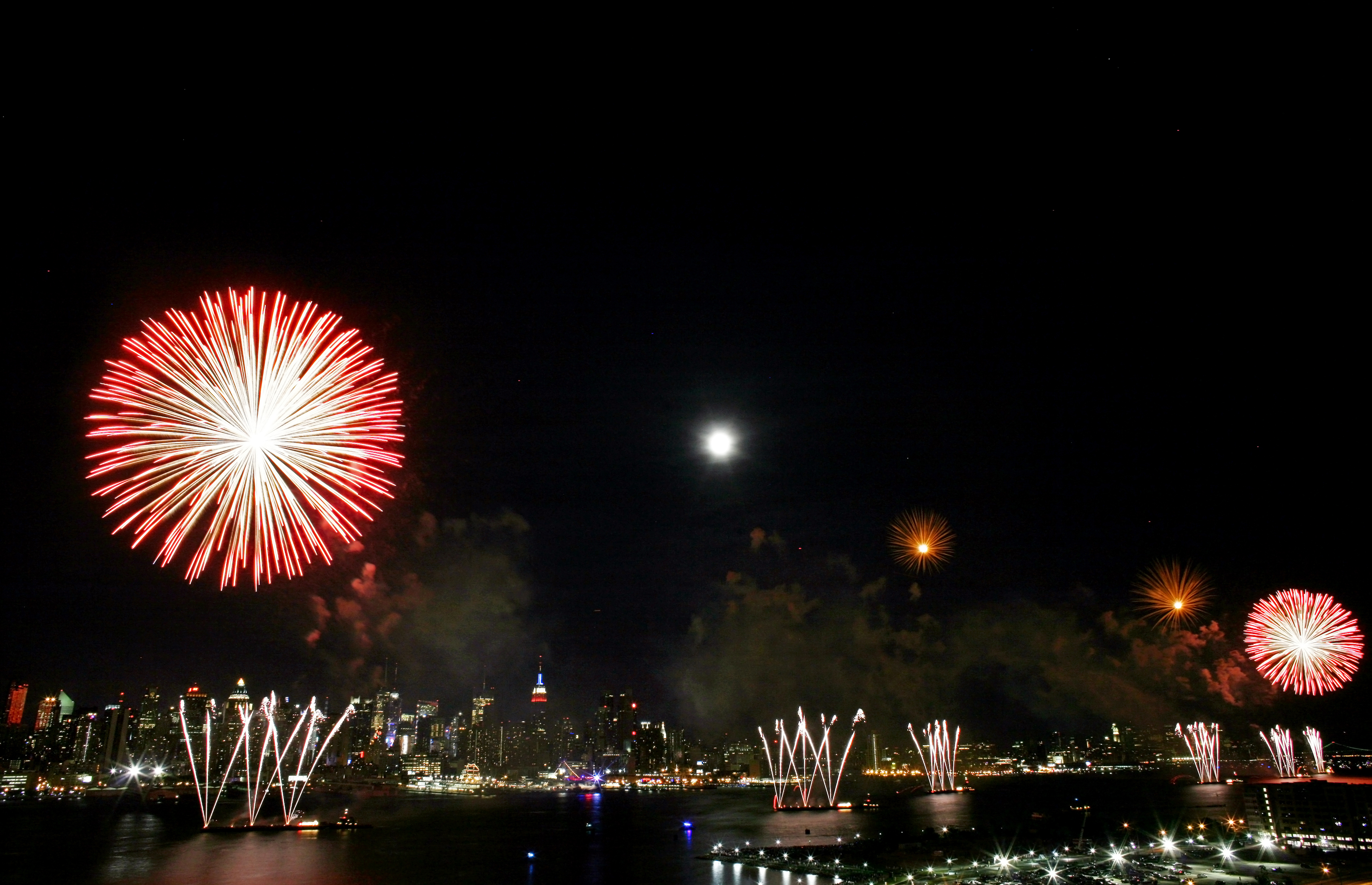 Fireworks Burst Over New York City On Fourth Of July