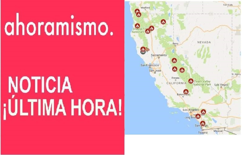 California-Mapa de incendios Agosto 2018, Lista de incendios cerca de mí [17 de agosto]