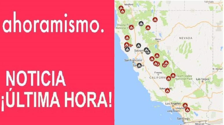California-Mapa de incendios Agosto 2018 : Lista de incendios cerca de mí [6 de agosto], Mapa de incendios 14 de noviembre de 2018