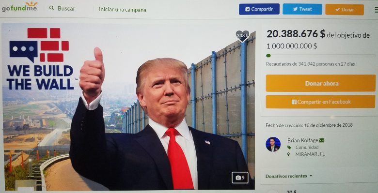 Devuelven los Fondos de la campaña del Muro de Trump 
