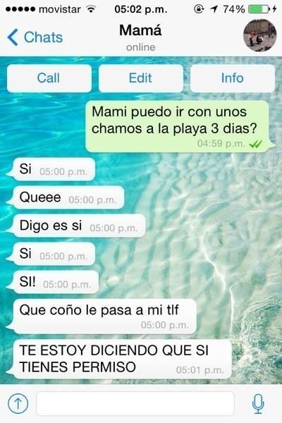 Mira las conversaciones chistosas en WhatsApp