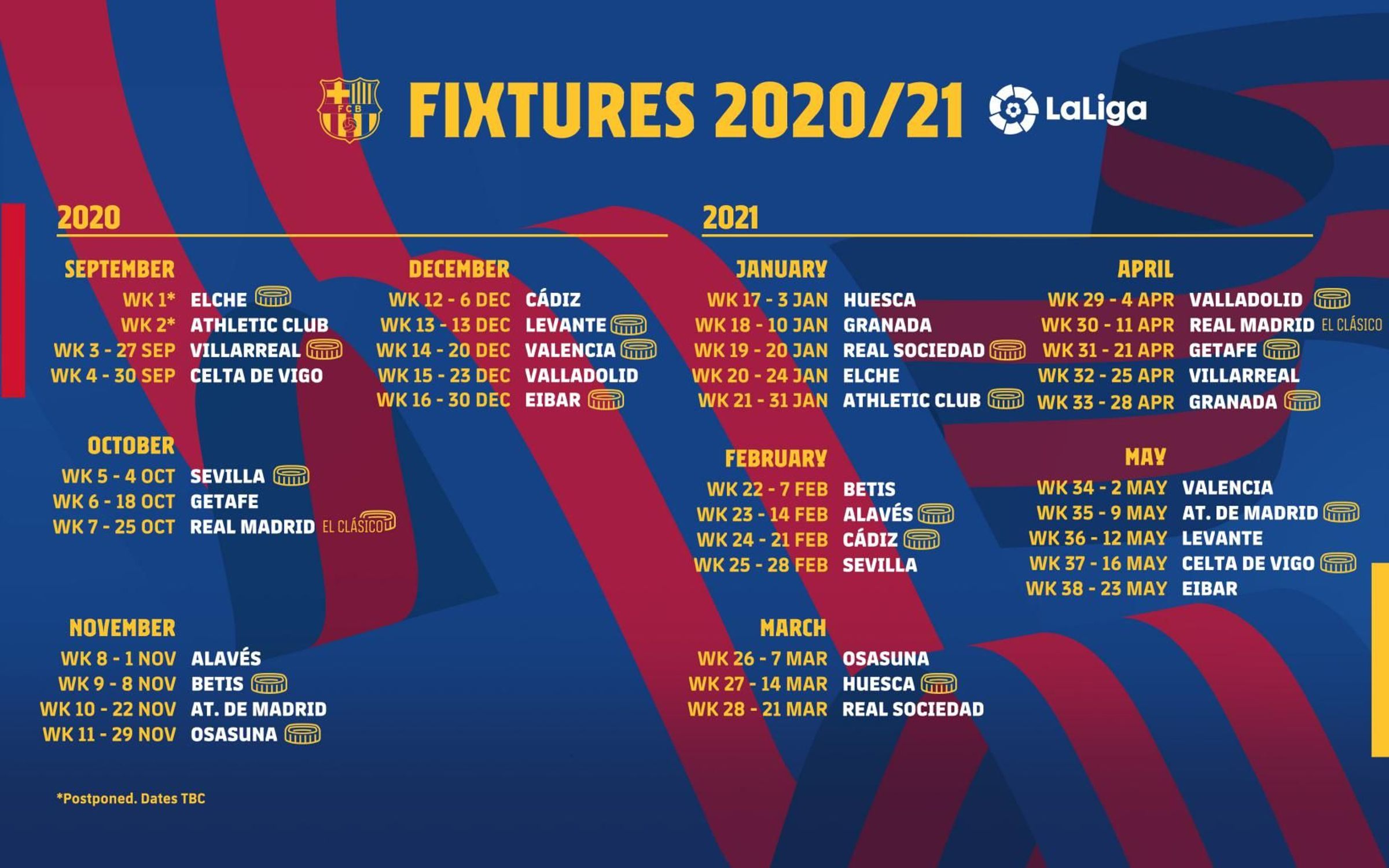 Barcelona tiene calendario para la próxima temporada  AhoraMismo.com