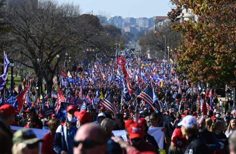 Partidarios del presidente de los Estados Unidos, Donald Trump, manifestación en Washington, D.C., el 14 de noviembre de 2020.
