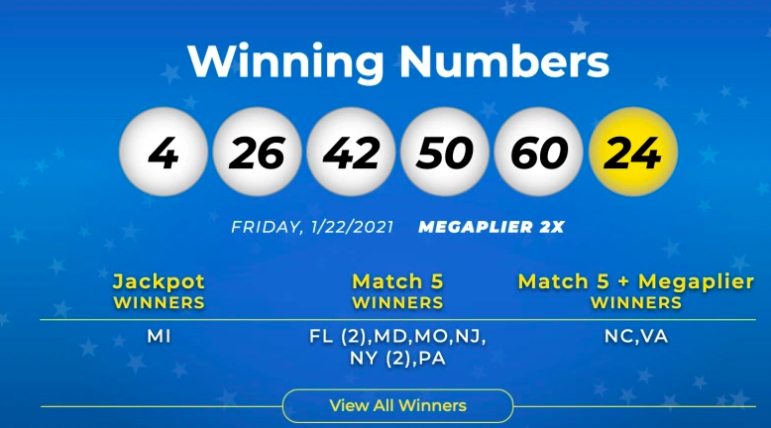 megamillions winning numbers jan 22