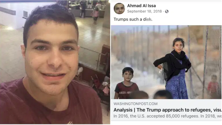 Publicación de Ahmad Alissa sobre Trump