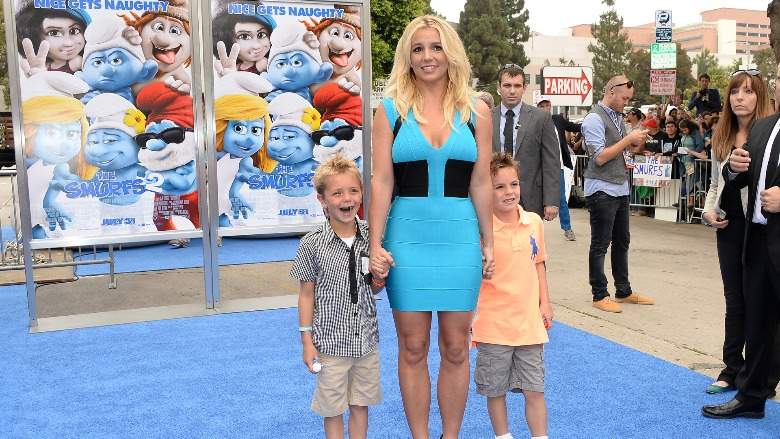 Britney Spears junto a sus hijos.