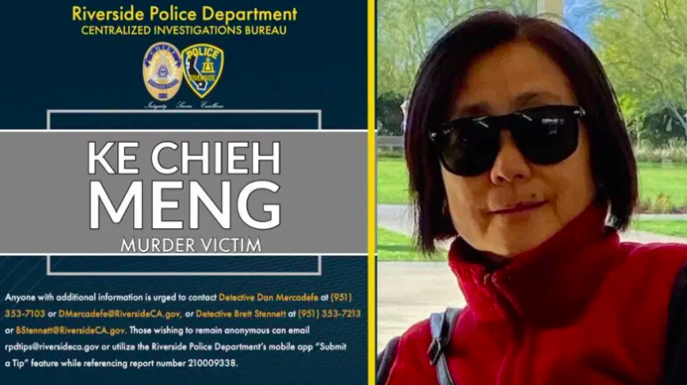 Ke Chieh Meng fue apuñalada y asesinada mientras paseaba a sus perros en Riverside, California.