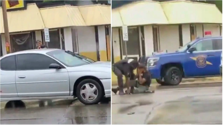 La policía de Flint graba capturas de pantalla de video.