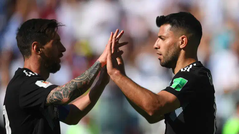 Sergio Agüero y Lionel Messi
