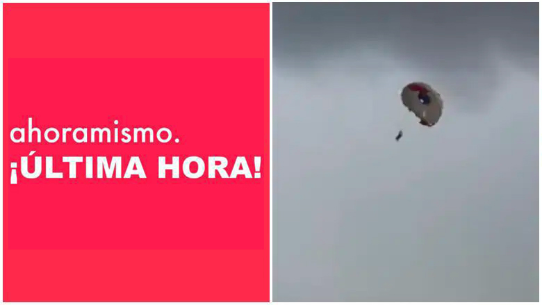 La cuerda de un paracaidista se rompió en Puerto Vallarta, según videos compartidos en Reddit y YouTube.