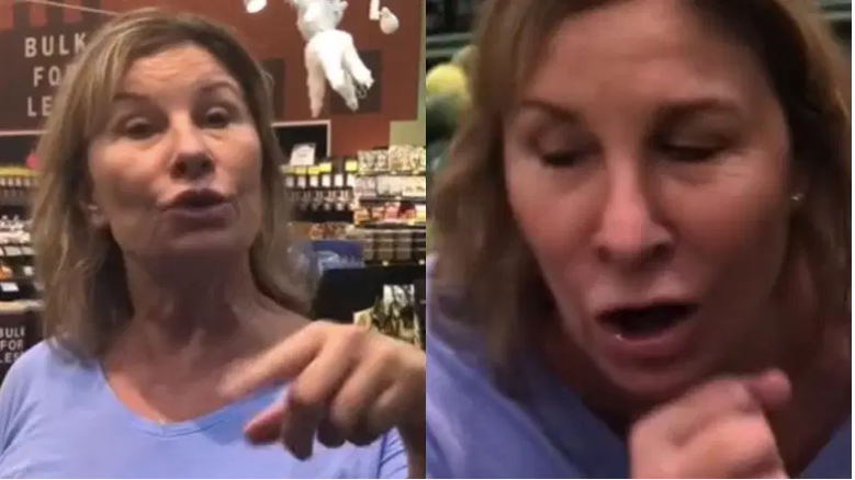 Un video viral muestra a una mujer no identificada sin máscara tosiendo sobre otros compradores en una tienda Super Saver en Lincoln, Nebraska.