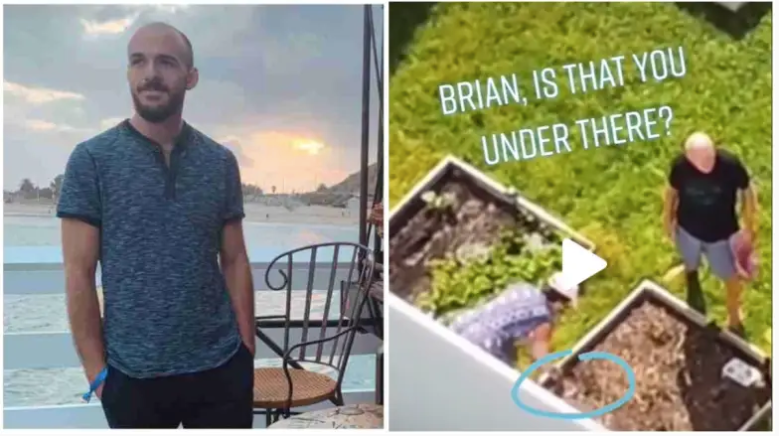 Brian Laundrie / Un video de TikTok que muestra imágenes de drones afirma mostrar una mano en el macizo de flores del jardín de sus padres.