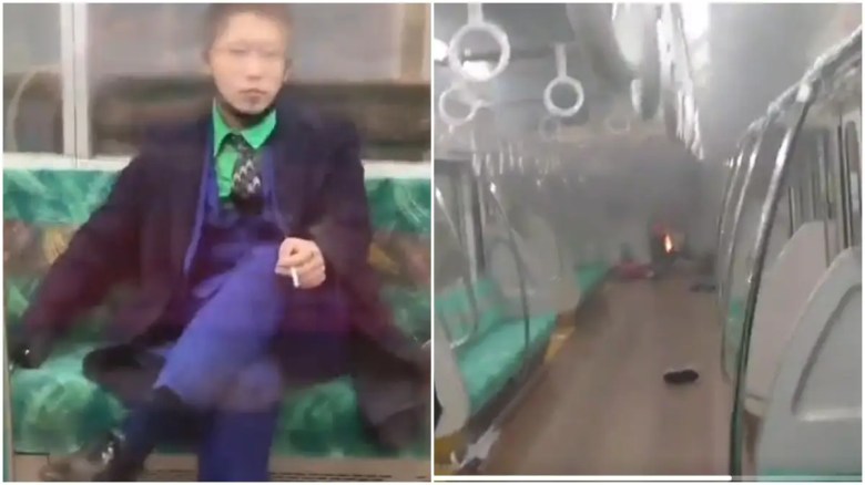 Escenas de los videos del ataque al metro de Japón.