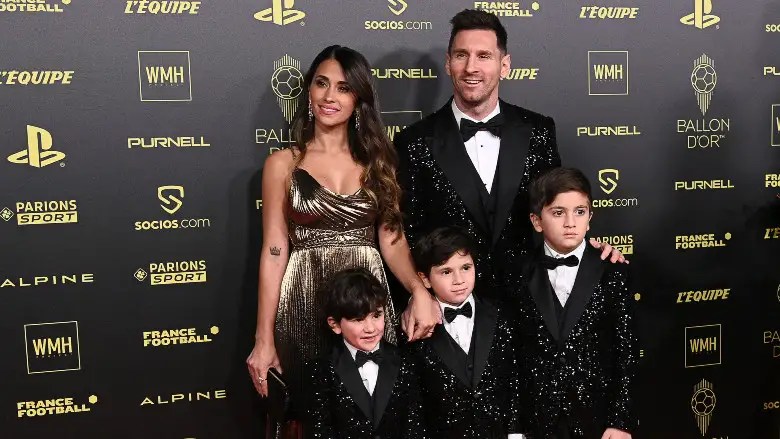 Lionel Messi en los premios Balón de Oro 2021.