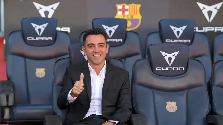 Xavi se presenta como técnico del Barcelona.