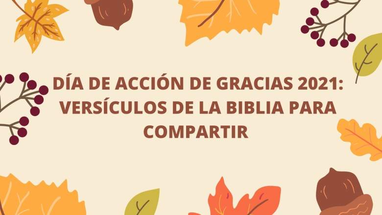 Día de Acción de Gracias 2021: Versículos de la Biblia para compartir