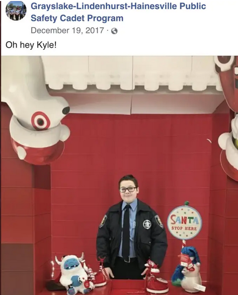 Kyle Rittenhouse en la página de Facebook del Programa de Cadetes de Seguridad Pública de Grayslake-Lindenhurst-Hainesville.