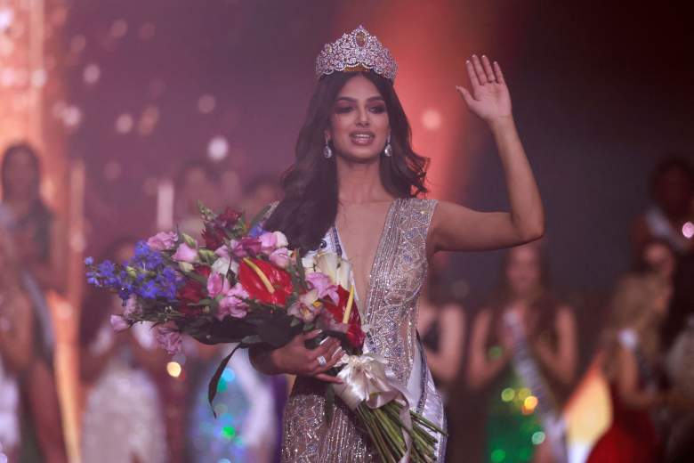 Miss India, Harnaaz Sandhu, es coronada Miss Universo durante el 70o concurso de belleza de Miss Universo en la ciudad costera de Eilat, en el sur del Mar Rojo, en Israel, el 13 de diciembre de 2021