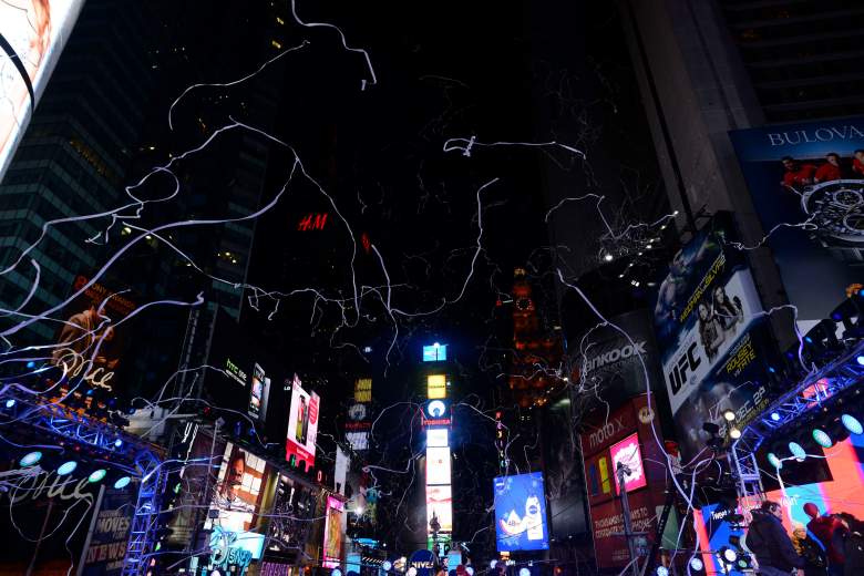 Pantallas de visión de Toshiba en la cuenta regresiva de la víspera de Año Nuevo en Times Square