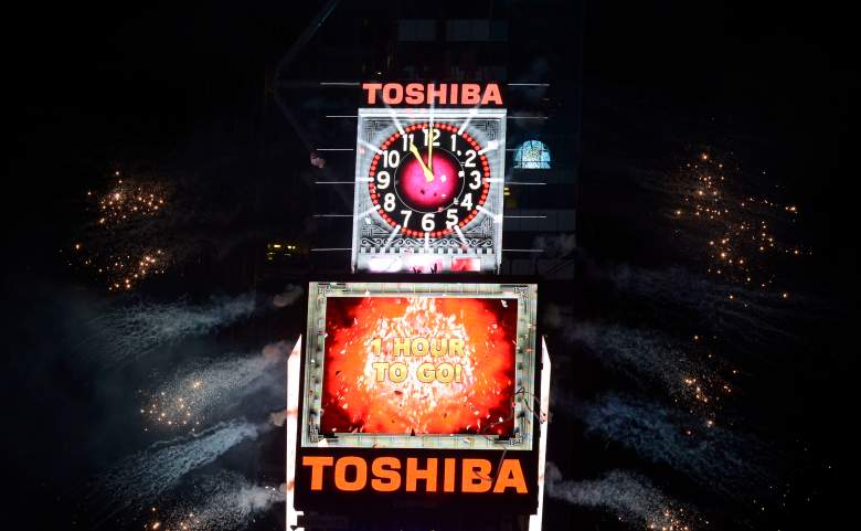 Pantallas de visión de Toshiba en la cuenta regresiva de la víspera de Año Nuevo en Times Square