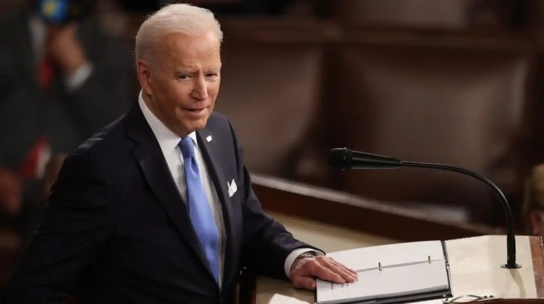 El presidente Joe Biden en un discurso ante el Congreso en 2021.