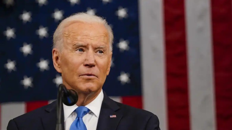 El presidente Joe Biden se dirige a una sesión conjunta del Congreso en 2021.