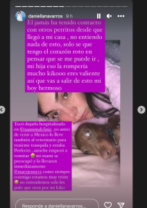 Daniella Navarro y su perrito