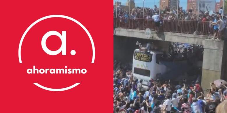 Hincha argentino se arrojó de un puente al bus donde viajaban los campeones del mundo