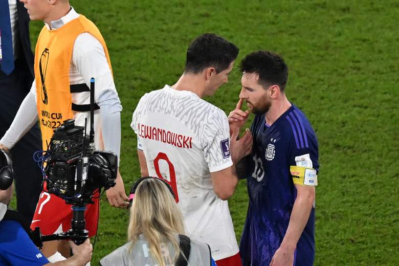 Lionel Messi discutió con Robert Lewandowski tras el partido Argentina-Polonia