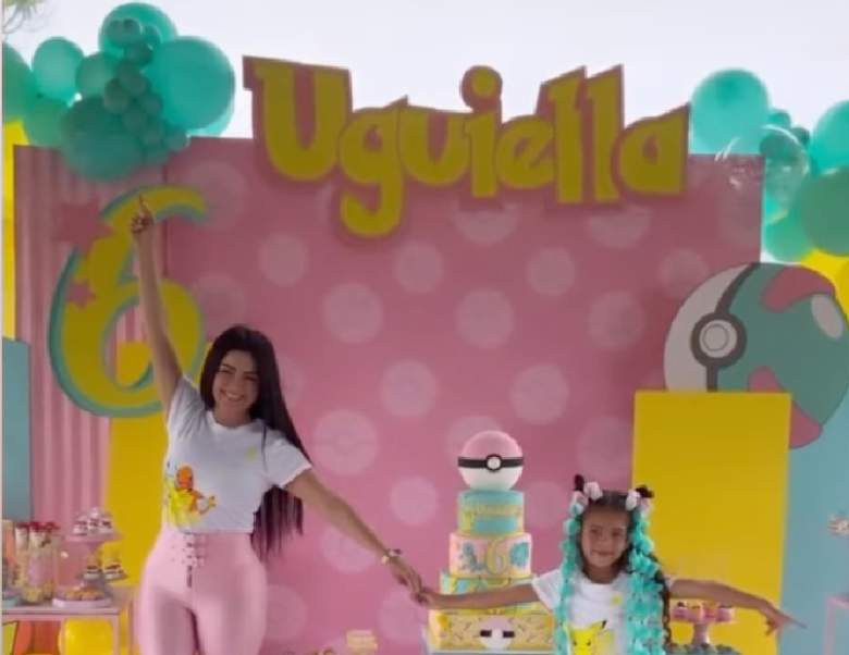 Daniella Navarro en el cumpleaños de su hija