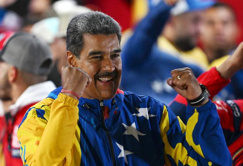 El presidente y candidato presidencial venezolano, Nicolás Maduro, reacciona tras los resultados de las elecciones presidenciales en Caracas el 29 de julio de 2024.