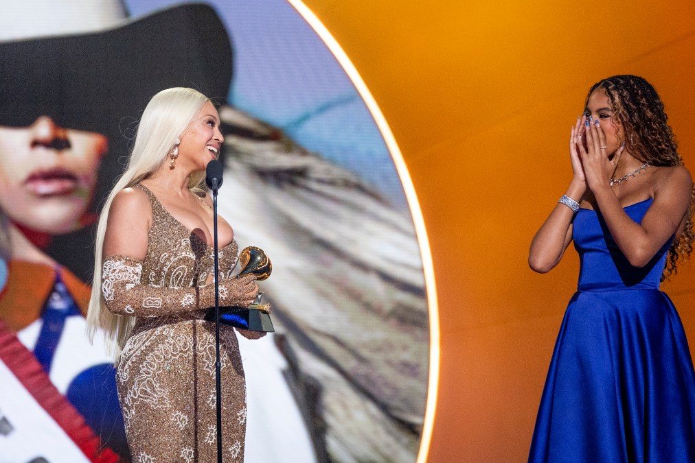 Blue Ivy on stage with mom Beyonce' at 67th Annual Grammy Awards
