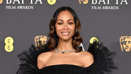 Zoe Saldaña no puede contener su emoción al ganar su primer BAFTA