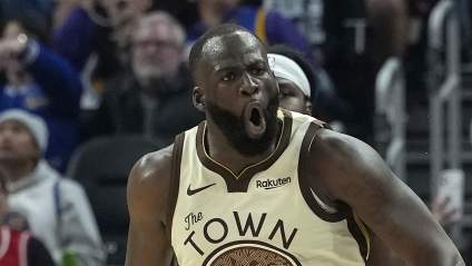 El delantero de los Warriors, Draymond Green, responde a Kendrick Perkins