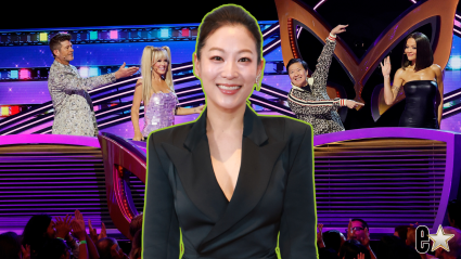 Arden Cho agradece al juez de 'Masked Singer' por su ayuda en la alfombra roja.