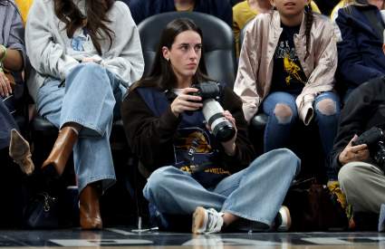 Caitlin Clark habla sobre tomar fotos en el partido de los Lakers y elogia a LeBron James.