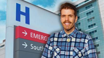Perez Hilton se somete a una cirugía de emergencia y comparte fotos desde la cama del hospital.
