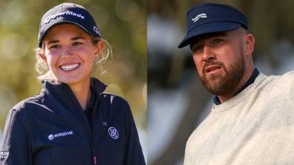 Kai Trump fue visto charlando con Travis Kelce en TGL