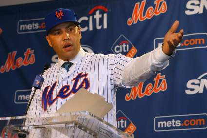 Los Mets de Nueva York anuncian la incorporación de Carlos Beltrán antes del partido contra los Diamondbacks.
