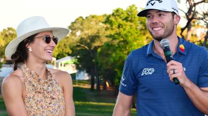 Sam Burns y su esposa, Caroline, se unen a Scottie Scheffler para compartir noticias personales en medio del Masters.