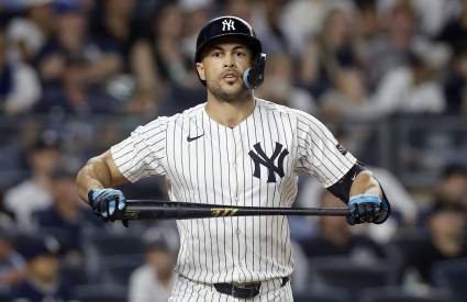 Los Yankees de Nueva York reciben noticias sobre Giancarlo Stanton antes del partido contra los Astros.