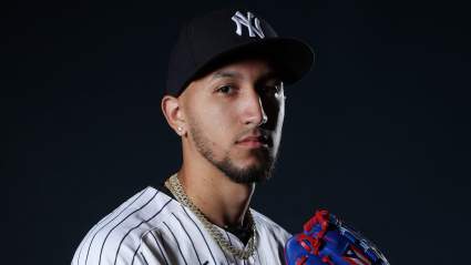 La principal promesa de los Yankees reacciona a su debut en la MLB antes del partido contra los Rangers.