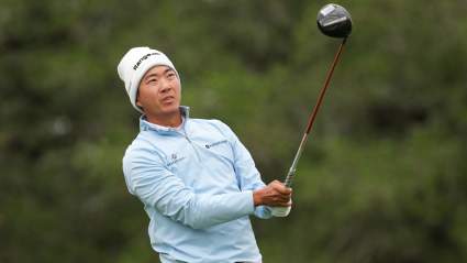La novia del golfista del PGA Tour Michael Kim le ha brindado un apoyo inesperado.